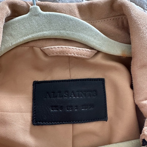 All Saints Suede Leather Bomber - Picture 5 of 5